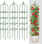 Garden Trellis for Climbing Plants Outdoor & Indoor - 6Ft Tall Rustproof Plant Support Cage for Vines, Flowers, Vegetables, Roses | Heavy-Duty, Adjustable & Decorative (3)