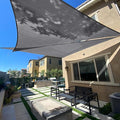SUNLAX Sun Shade Sail 12' x 12' x 17' Dark Grey Right Triangle Canopy Sail Shade Cover UV Block Permeable Sunshade Outdoor for Patio Backyard (We Make Custom Size)