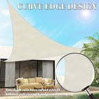 SUNLAX Custom Size 10'x18'x20.6' Beige (Cream) Sun Shade Sail Right Triangle UV Block Sunshade for Backyard Yard Deck Patio Garden Outdoor Facility (Customized)