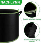 NACHLYNN 5-Pack 7 Gallon Grow Bags Thickened Nonwoven Fabric Pots with Handles Heavy Duty Aeration Fabric Pots Plant or Fruits Flowers Plant for Gardening