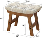 Foot Stools Ottoman, Small Foot Stool Ottoman, and Footstool, Wooden Foot Stool, Sofa Footrest Extra Seating for Living Room Entryway Office