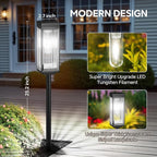 Solar Pathway Lights Outdoor, 6 Pack Upgraded Solar Lights Outdoor Waterproof, Bright Up to 15 Hrs Auto On/Off Garden Light for Yard Patio Lawn Path Walkway Driveway Outside Decor(Cool White)