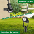 Low Voltage Landscape Lighting, 8 Pack Outdoor Spot Lights with Transformers, 12V Warm White Landscape Spotlights IP65 Waterproof Plug in Outdoor Uplights for Yard House Pathway Tree Pools