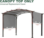85''x 208'' Universal Doubleton Steel Pergola Replacement Cover for Pergola L-PG080PST, (Gray)