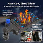 HYPERLITE LED Parking Lot Lights Outdoor - 400W 60000lm UL Listed Led Parking Lights Dusk to Dawn - 5000K Slip Fitter Mount LED Pole Light for Stadium Street Barn Yard Driveway Roadway - AC100-277V