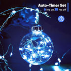 Indoor String Lights, 65.6 Ft Battery Powered Blue LED with Remote