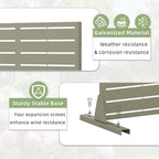 Casaphoria Metal Privacy Screen Outdoor, 72" H x 35" W Freestanding Decorative Privacy Screen for Patio Deck Balcony Garden with Stable Base, Green-Louvered