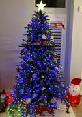 String Lights, 500 LED Blue Outdoor Waterproof with 165 ft Length