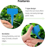 Blue Plant labels,100 Pcs 6 x10cm Plastic Plant T-Type Tags Nursery Garden Labels