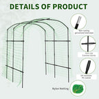 DoCred Tall Garden Arch Trellis for Climbing Plants, 87in Tall Metal Plant Support Trellis Archway for Climbing Vine Vegetable/Fruit/Flower Outdoor Yard Lawn Garden Arch Tunnel Trellis