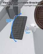 5W Solar Panel Charger Compatible with Arlo Essential 2K Outdoor Camera(2nd Gen)/Essential Outdoor XL(2nd Gen)/Essential Spotlight, IP65 Waterproof 10ft USB-C & Micro USB Cable & Wall Mount, 4 Pack