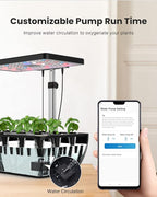 iDOO Hydroponics Growing System Kit 12Pods WiFi, Christmas Gifts for Women Mom, Indoor Herb Garden with LED Grow Light for Home, Built-in Fan, AutoTimer, 6.5L Large Tank Plant Germination Kit, Black