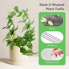 2 Pack Thickened U-Shaped Acrylic Trellis for Indoor & Outdoor Plants, Perfect for Potted Houseplants