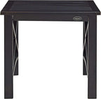 Crosley Furniture Kaplan Weather Resistant Metal Outdoor Side Table for Patio, Deck, Porch, Oiled Bronze