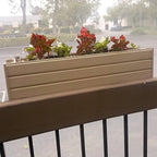 New Age Garden ECOFLEX 36" Window Box Planter, Moisture Resistant Outdoor Flower Box for Windows, Railings, or Fences, Weather Resistant Composite, No Tools Needed