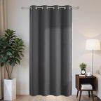 Joydeco Blackout Patio Sliding Door Curtains 72 Inches Long, Grommet Privacy Room Divider Curtains, Extra Wide Thermal Blackout Drapes for Bedroom Living Room (Grey, 60Wx72L, 1 Panel)