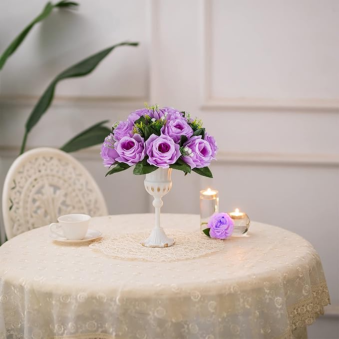 Artificial Flower Balls, Lilac Silk Roses for Wedding Centerpieces