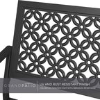 Grand patio 50" Outdoor Bench, Garden Benches with Anti-Rust Metal Powder Coated Frame, Patio Bench for Front Porch Park Outside Furniture Decor, Black