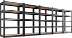 Set of 5 Garage Shelving Heavy Duty Storage Shelves, Metal Adjustable Shelving Unit, Utility Garage Organizer Shelf for Basement, Pantry, Kitchen, Warehouse,15.7" D x 35.4" W x 71.2" H