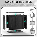 ROJIK 31 Gallon Outdoor Storage Box,Deck Box - Waterproof Patio Furniture, Garden Tools, Cushions, Pool Accessories Storage Bench with Lockable Lid and Side Handles (Black)