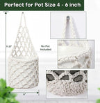 2 Packs Hanging Planters for Indoor Plants up to 6 in., Wall Plant Holder | Plant Hanger Indoor, Wall Planters for Indoor Plants, Hanging Plant (2PK, for 6 inch Pot)