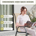 UDPATIO Patio Chairs Set of 8, Stackable Outdoor Dining Chairs with High Back, Breathable Textilene Fabric Outdoor Chair All Weather, 350LBS Capacity for Garden, Backyard (Brown)