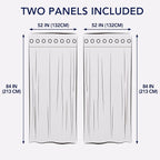 PureFit Outdoor Curtains for Patio Waterproof Weatherproof, UV Resistant Outside Curtains for Gazebo, Front Porch, Pergola, Sun Blocking Privacy Curtain, 52W x 84L inch, Set of 2, Beige