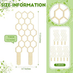 Nuenen 5 Pack Indoor Plant Trellis for Climbing Plants 11.8 Inches Small Garden Wooden Trellis for Potted Plants Honeycomb Shape Trellis Starter Holder for Outdoor Flower Plant Support Accessories