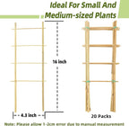 Avalution 20 Pack Bamboo Trellis for Climbing Plants Indoor, 16 Inch Garden Ladder Trellis for Potted Plants, Fan-Shaped Small Plant Support Trellis for Houseplants Ivy Hoya Vine Monstera