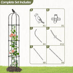 Garden Obelisk Trellis for Climbing Plants Outdoor - 69"(H), Rustproof Trellis with Adjustable Rings, Metal Plant Support for Potted Vines, Garden Trellis Use for Outdoor or Indoor(2 Pack)