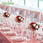 Artificial Flowers: 3-in-1 Burgundy Silk Rose Centerpiece Balls
