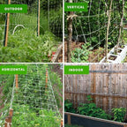 Tcamp Trellis Netting for Climbing Plants, Cucumber Trellis for Garden (5Ft x30Ft, 6" Square Mesh Ployester, 2 Pack)