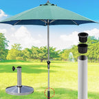 Patio Umbrella Parasol Base Stand Hole Ring Plug Cover Cap Insert with Adjust Knobs Suit for Dia 2 Inch Umbrella Pole Adapter