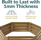 Sunnydaze 11.75" H Raised Metal Garden Bed - Galvanized Raised Garden Bed Outdoor for Vegetables and Flowers - Brown - Hexagon