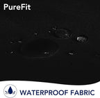 PureFit Outdoor Curtains for Patio Waterproof Weatherproof, UV Resistant Outside Curtains for Gazebo, Front Porch, Pergola, Sun Blocking Privacy Curtain, 150W x 95L inch, 1 Panel, Black
