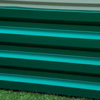 Outsunny Galvanized Raised Garden Bed, 4' x 2' x 1' Metal Planter Box, for Growing Vegetables, Flowers, Herbs, Succulents, Green