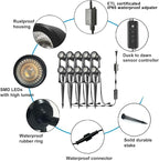 SUNTHIN Outdoor Landscape Lighting with Dusk to Dawn Sensor Controller, 10 Pack