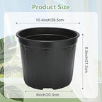 40 Pack 3 Gallon Nursery Plant Pots,10 Inch Plastic Garden Flower Seedling Planter Pot with Drainage Holes for Outdoor Indoor Plants,Gardening Gifts