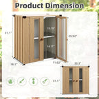 AECOJOY Outdoor Storage Cabinet Waterproof with Shelves, Small Vertical Garden Storage Sheds, Garden Sheds & Outdoor Storage Cabinet Weatherproof for Patio Wood Grain