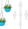 5PCS Plant Pulley System - Retractable & Adjustable Hanger for Indoor/Outdoor Use， Heavy Duty Pulley Hook for Hanging Baskets, Flower Pots, Plants, and Bird Feeders(5Pcs-White)