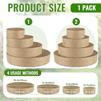 4 Pcs Plant Grow Bags 4 Tiered Strawberry Planter Tower Fabric Raised Garden Beds, 39 Inch Nonwoven Strawberry Pyramid Planter for Vegetables Flower Herbs Gardening Outdoor Growing (Khaki)