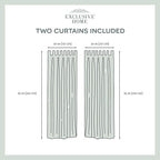 Exclusive Home Cabana Solid Indoor/Outdoor Light Filtering Hook-and-Loop Tab Top Curtain Panel Pair, 54"x96", Vanilla