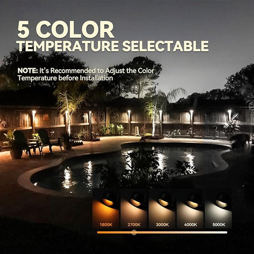 12-Pack Update 5CCT LED Low Voltage Deck Lights – 3.74in