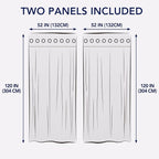 PureFit Outdoor Curtains for Patio Waterproof – Weatherproof, UV and Fade Resistant Outside Curtains for Gazebo, Front Porch, Pergola, Sun Blocking Privacy Curtain, 52W x 120L inch, Set of 2, Beige
