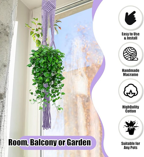 12 Pcs Macrame Plant Hangers Macrame Hanging Planters