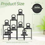 iDavosic.ly Plant Stand Indoor Outdoor, 9 Tier Corner Metal Flower Display Holder Shelf, Easy Assembly Folding Tall Orchid Rack for Patio Balcony Porch Garden Living Room House, Black