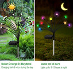 Solar Garden Lights Outdoor, 2 Pack 20 LED Solar Firefly Lights Waterproof, Sway by Wind, Swaying Light for Yard Patio Backyard Garden Planter Flower Bed Pathway Outdoor Decoration (Multicolor)