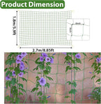 Trellis Netting For Climbing Plants - MAQIHAN 2 PCS Garden Trellis Netting Plant Support Netting Heavy Duty Climbing Net Trellis For Cucumber Tomato Grape Vegetable Fruits Bean Climbing Plants Outdoor