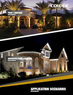 COLOER Die-cast Brass Landscape Spotlights Outdoor with 5W Aluminum Housing LED MR16 Bulb 2700K 450LM,12V AC/DC Low Voltage Lighting, Outdoor Directional Up Light, Spot Lights for Yard(102B,1 Pack)