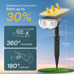 Linkind Solar Lights Outdoor Waterproof IP65, StarRay RGB Solar Spot Lights Outdoor, Color Changing Outdoor Solar Lights for Yard, Garden, Pathway, St. Patrick's Day (Multicolor, 2 Pack)